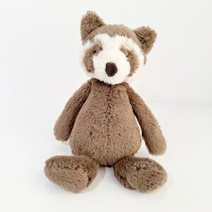 Jellycat Bashful Raccoon Plush Small 8" Brown White Stuffed Animal kids plush